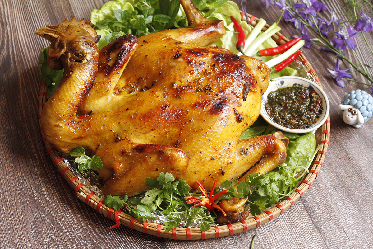 Gà đồi nướng mắc khén
